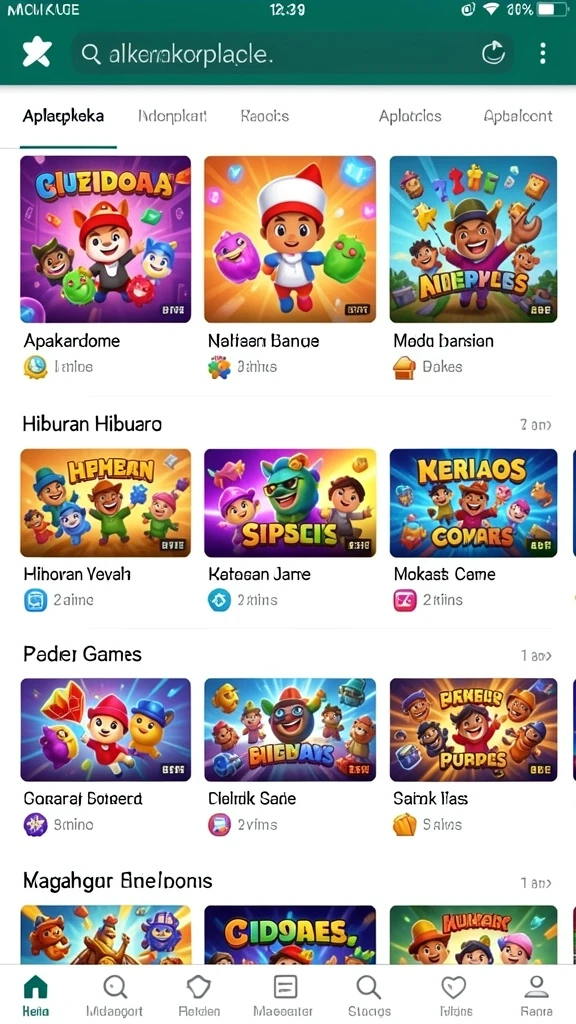 Tangkapan layar dari level yang menantang dengan grafis menawan.