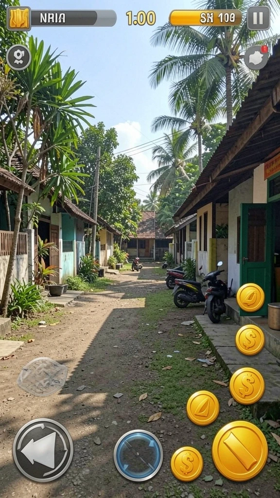 Tampilan antarmuka permainan yang menarik.