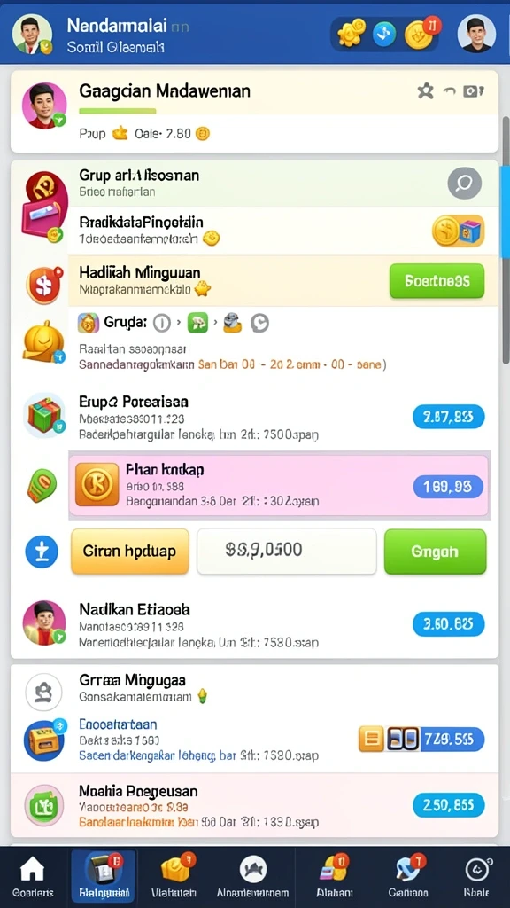 Fitur sosial untuk bermain bersama teman.