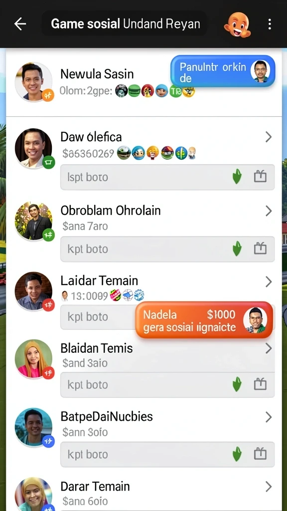 Tampilan awal game yang menarik dan ramah pengguna.