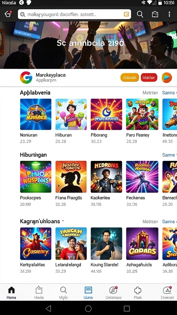Contoh level menantang yang harus diselesaikan pemain.