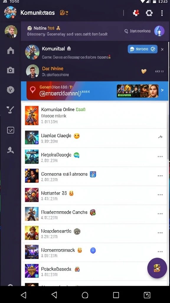 Fitur chat yang memungkinkan interaksi antar pemain.