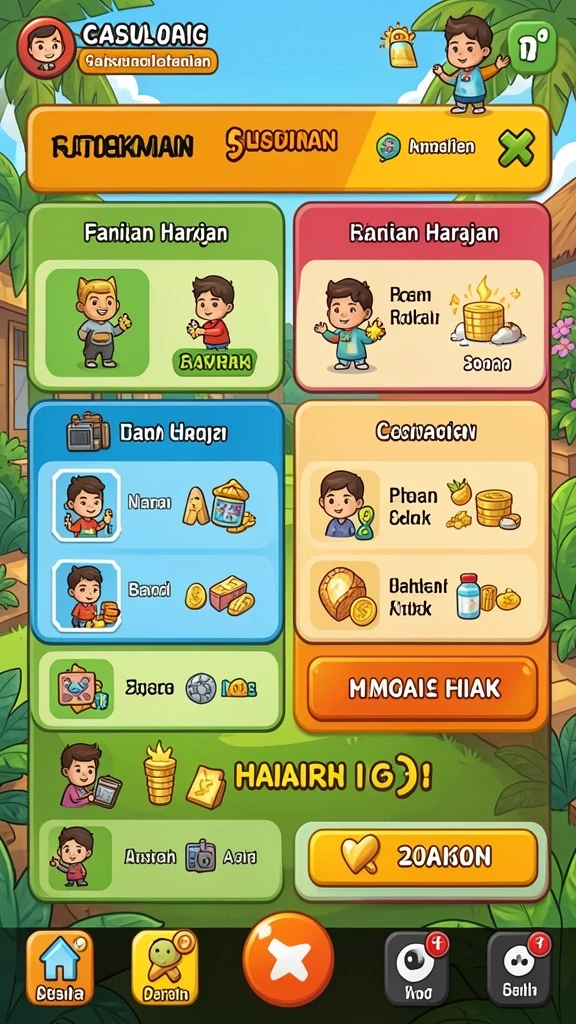 Grafis cerah yang membuat permainan lebih hidup.