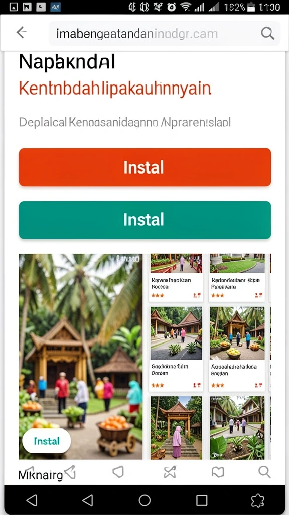 Layar utama aplikasi MEGAVISA88 dengan tema yang menarik.