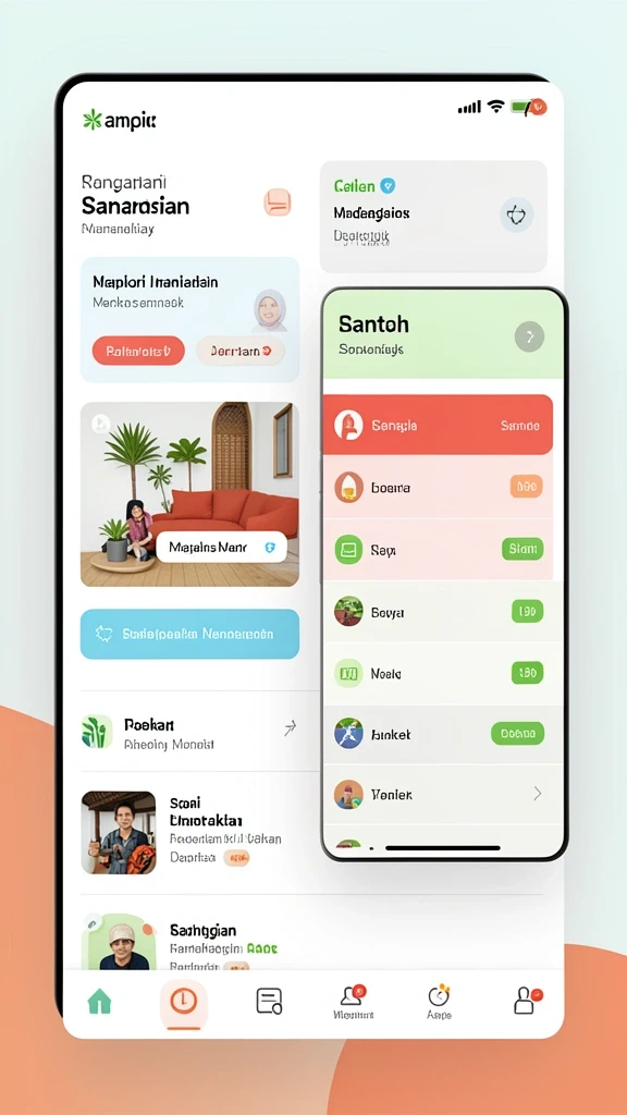 Tampilan menu awal yang menarik.