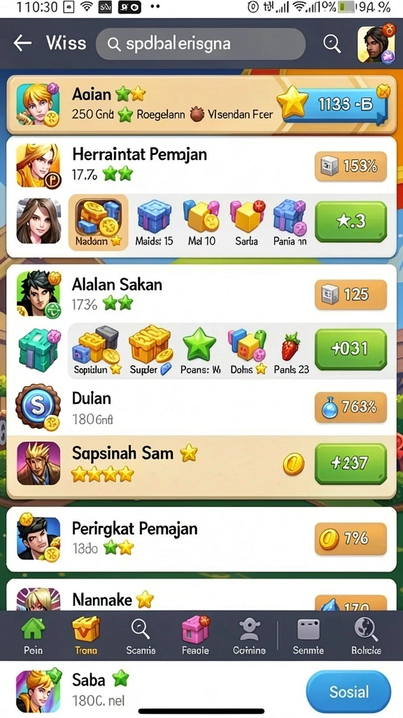 Karakter-karakter unik yang dapat dimainkan di <strong>YY123</strong>.
