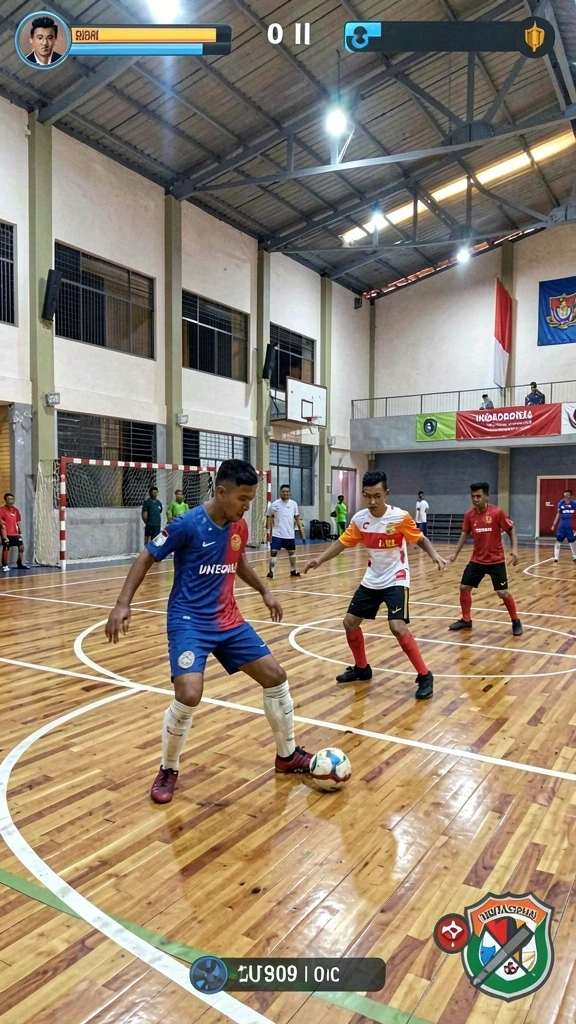 Tampilan grafis yang menarik dan cerah.