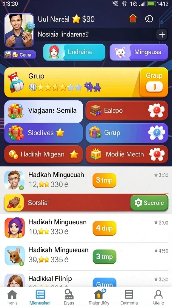 Fitur gameplay yang adiktif dan menantang.